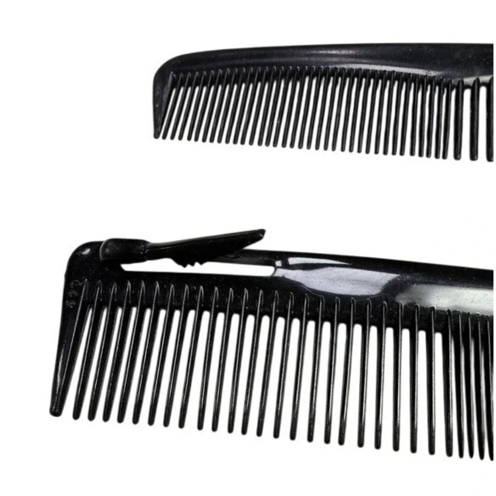 3 Piece Goody Unbreakable Hair Combs Black Brown Vintage Pocket Comb